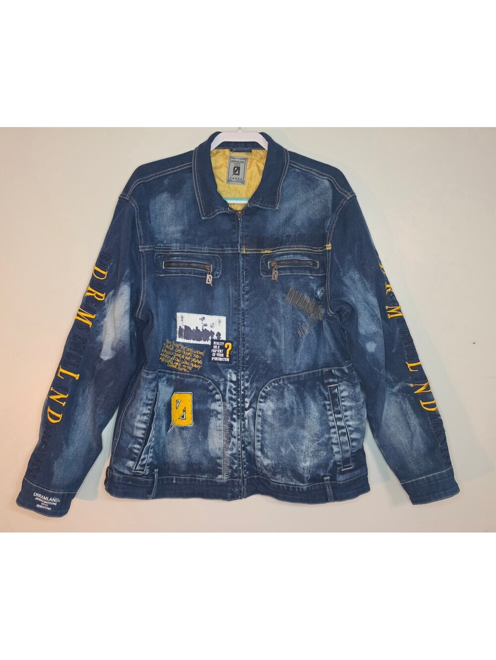 Dreamland Nightmare Division Denim Jacket XL Patchwork Night Shift Streetwear